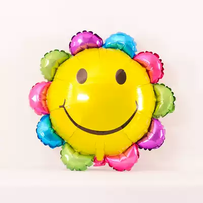 Birthday decoration aluminum film balloon scene decoration Sky series Birthday event store celebration colorful sun rainbow