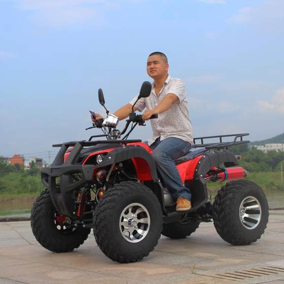 Continuously variable speed big bull beach car four-wheel off-road motorcycle automatic wave all-terrain mountain field farmer's car