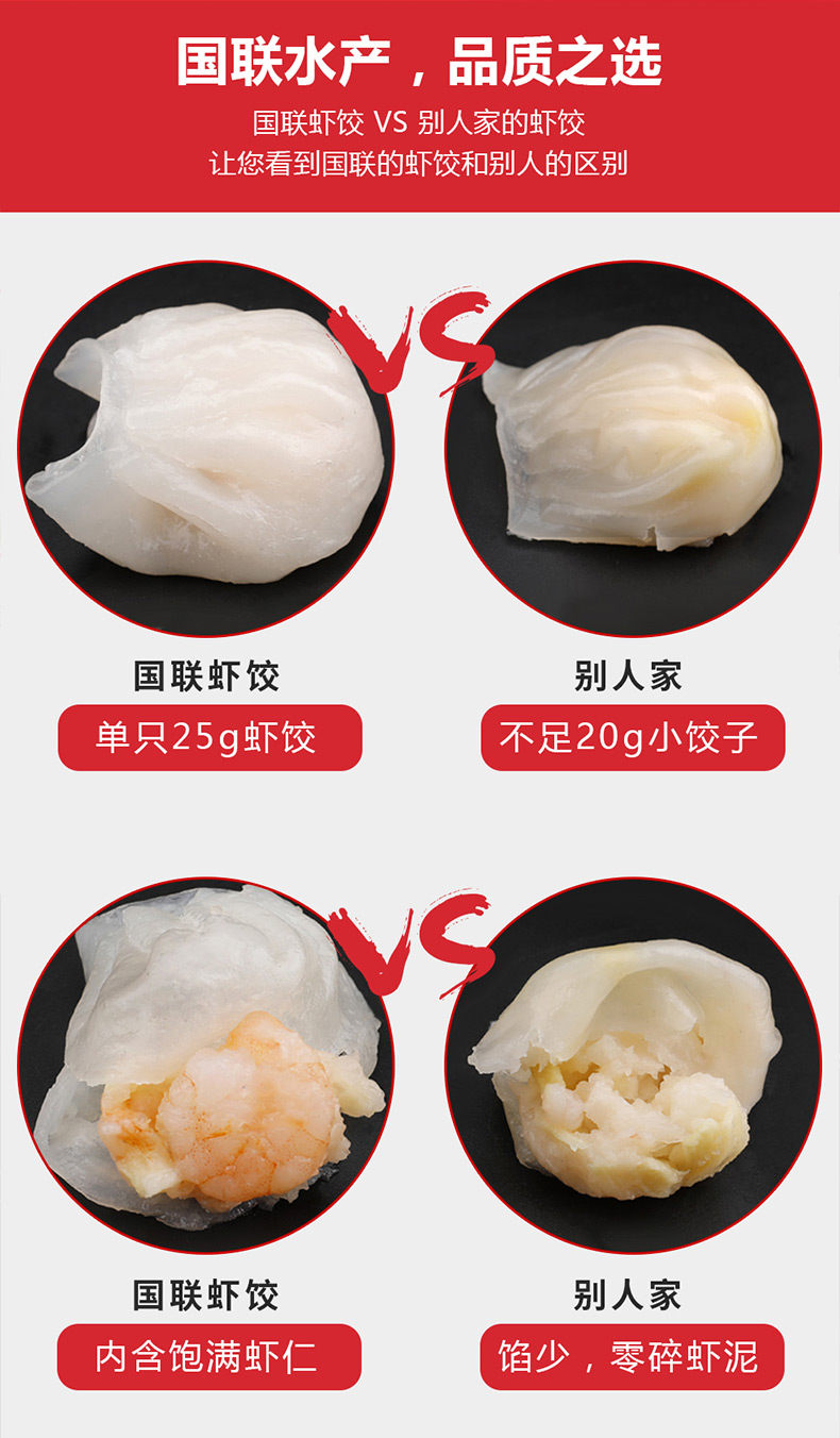 国联水产 广东港式水晶虾饺皇 200g*6袋 8个/袋 图6