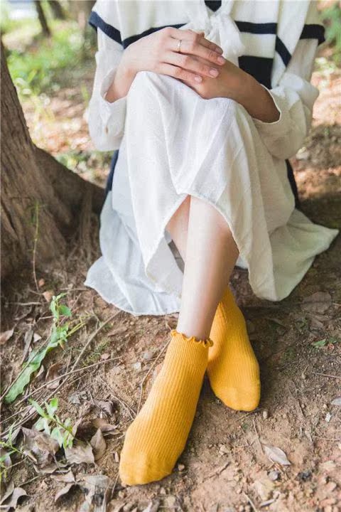 Hàn Quốc Cục Bông Tai Tai Cotton Hàn Quốc Sinh Viên Ren Cotton Vớ Nhật Bản Ngọt Dễ Thương Vớ Phụ Nữ - Vớ bông vớ chân