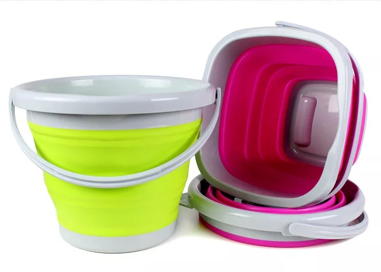 Outdoor thickened Eva folding fishing bucket bucket portable fishing round square beating bucket fish bucket fishing gear supplies