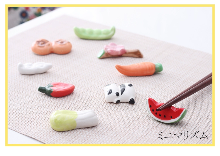 Siêu dễ thương siêu dễ thương đũa gốm động vật Bộ đồ ăn phong cách Nhật Bản đũa đũa đũa - Đồ ăn tối