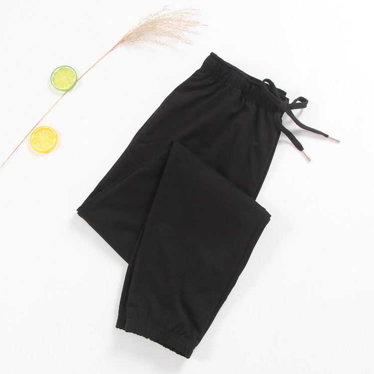 Mùa thu và mùa đông cotton terry quần ngủ nhà quần nam và nữ quần thường thoải mái rộng thoải mái kích thước lớn eo cao quần pin quần tây nam đẹp