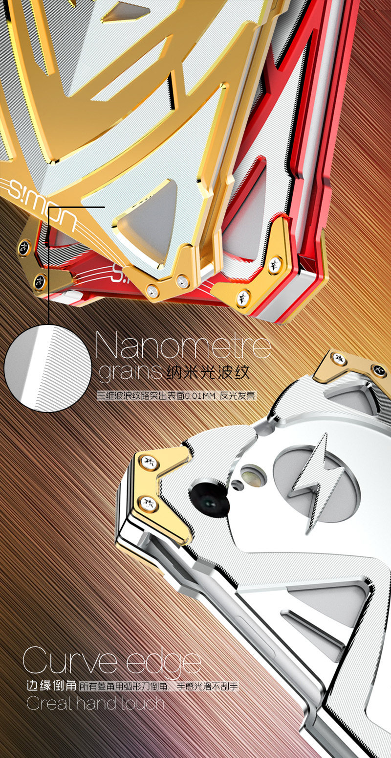 SIMON THOR Ⅱ Aviation Aluminum Alloy Shockproof Armor Metal Case Cover for vivo Y67 & vivo Y66