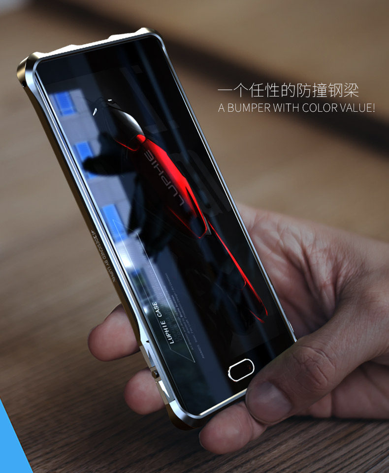 Luphie Halberd Rotary Snap Slim Light Aluminum Bumper Metal Shell Case for Xiaomi Mi Note 2