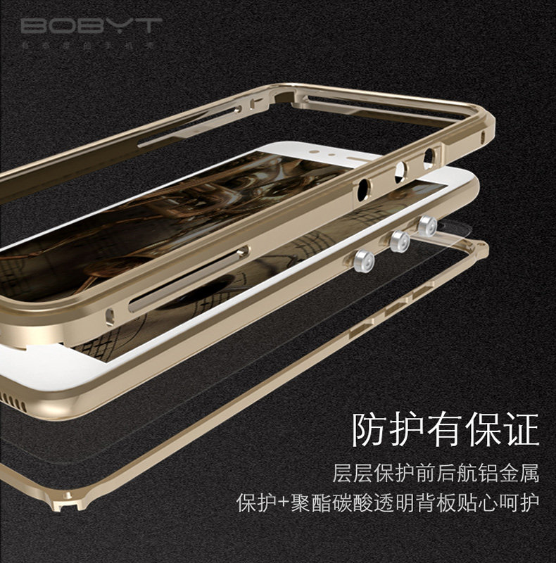 GINMIC Legend Slim Aluminum Metal Bumper Scratch Resistant Transparent PC Cover Case for Huawei P10 & Huawei P10 Plus