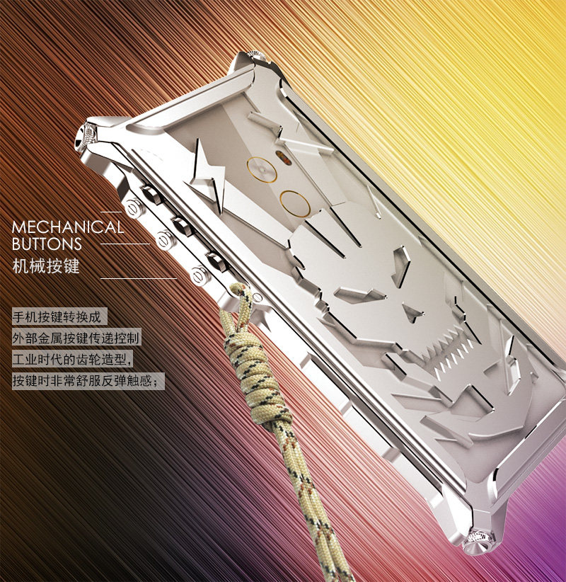 SIMON Mechanical Arm Skull Punk Premium Aluminum Metal Bumper Shockproof Case Cover for Xiaomi Mi MIX