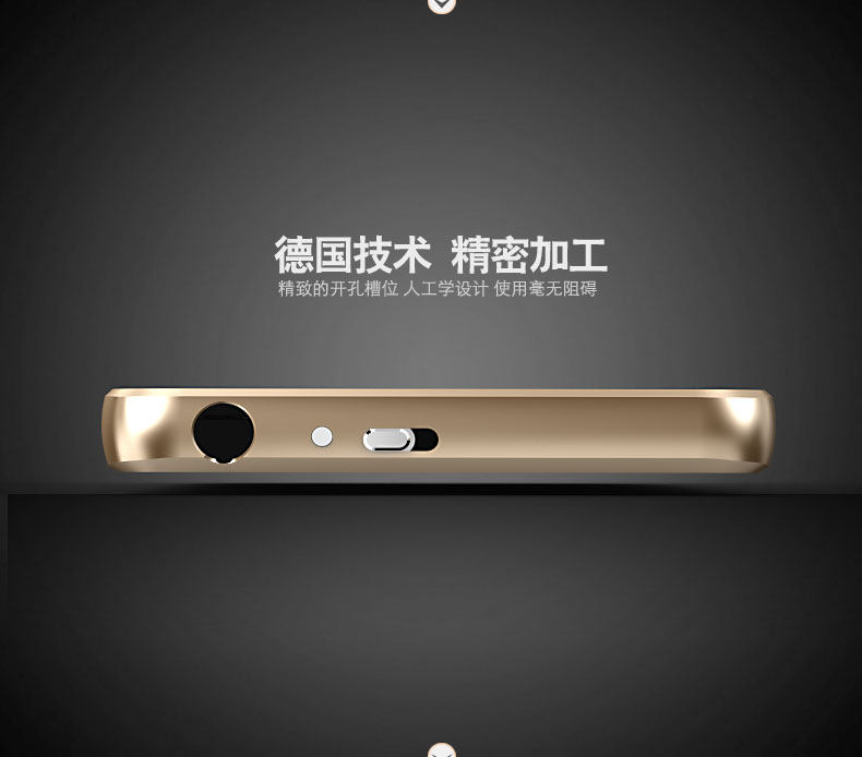 Luphie Aircraft Aluminum Metal Frame 9H Tempered Glass Back Cover Case for Xiaomi Mi 4C