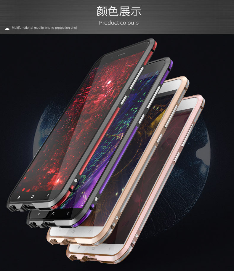 Luphie Bicolor Blade Sword Slim Light Aluminum Bumper Metal Shell Case for Xiaomi Mi 5X