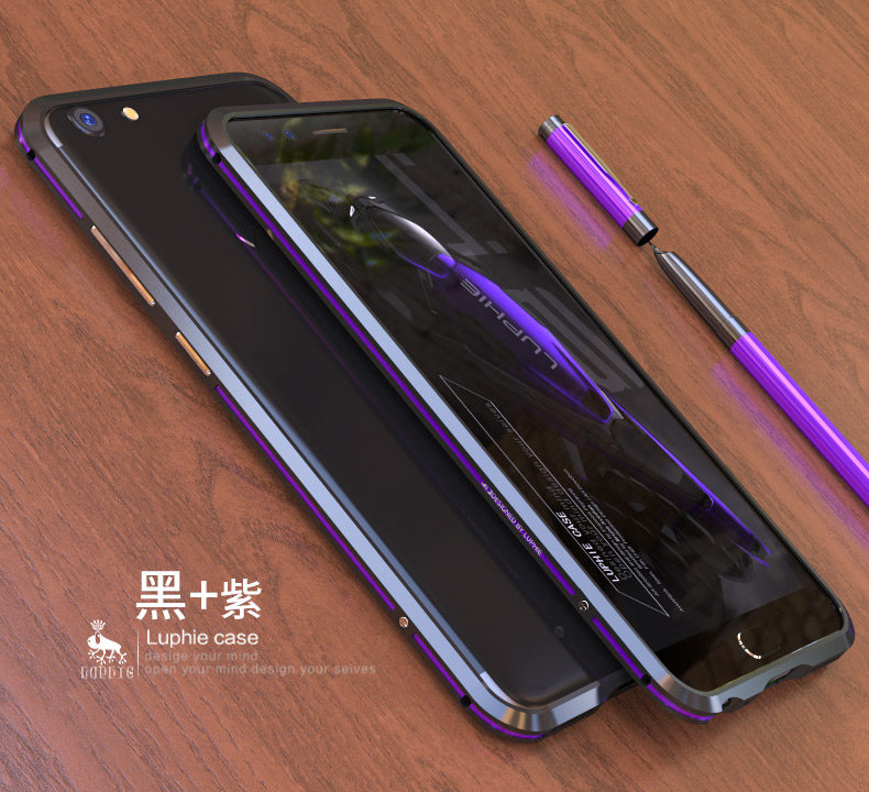 Luphie Bicolor Blade Sword Slim Light Aluminum Bumper Metal Shell Case for vivo X9s & vivo X9s Plus