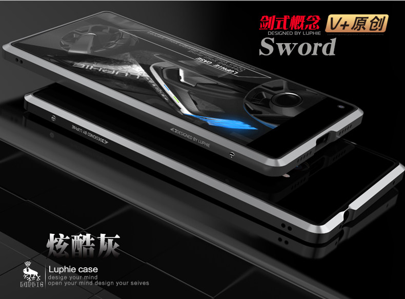 Luphie Blade Sword Slim Light Aluminum Bumper Metal Shell Case for Xiaomi Mi MIX