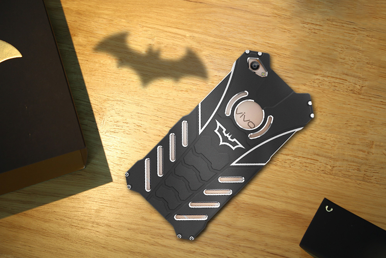 R-Just Batman Shockproof Aluminum Shell Metal Case with Custom Stent for vivo X9 Plus & vivo X9