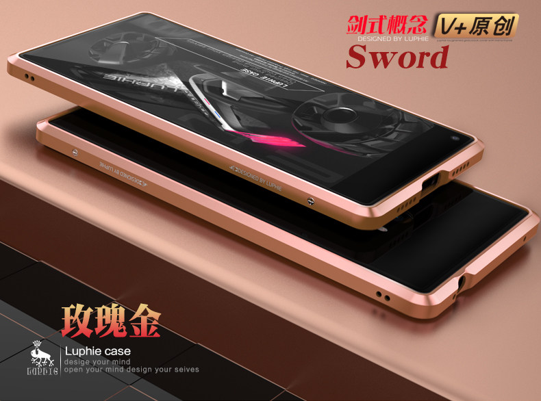 Luphie Blade Sword Slim Light Aluminum Bumper Metal Shell Case for Xiaomi Mi MIX