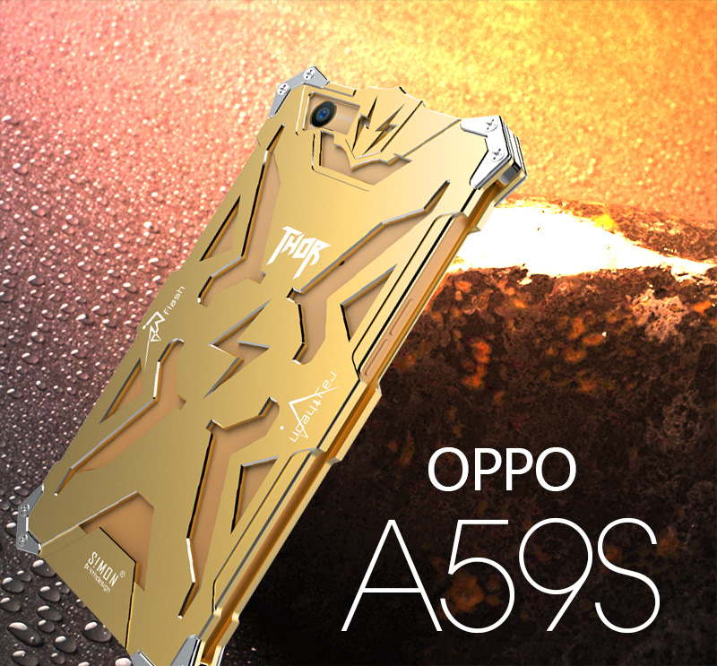SIMON THOR Aviation Aluminum Alloy Shockproof Armor Metal Case Cover for OPPO OPPO A59s | OPPO A59