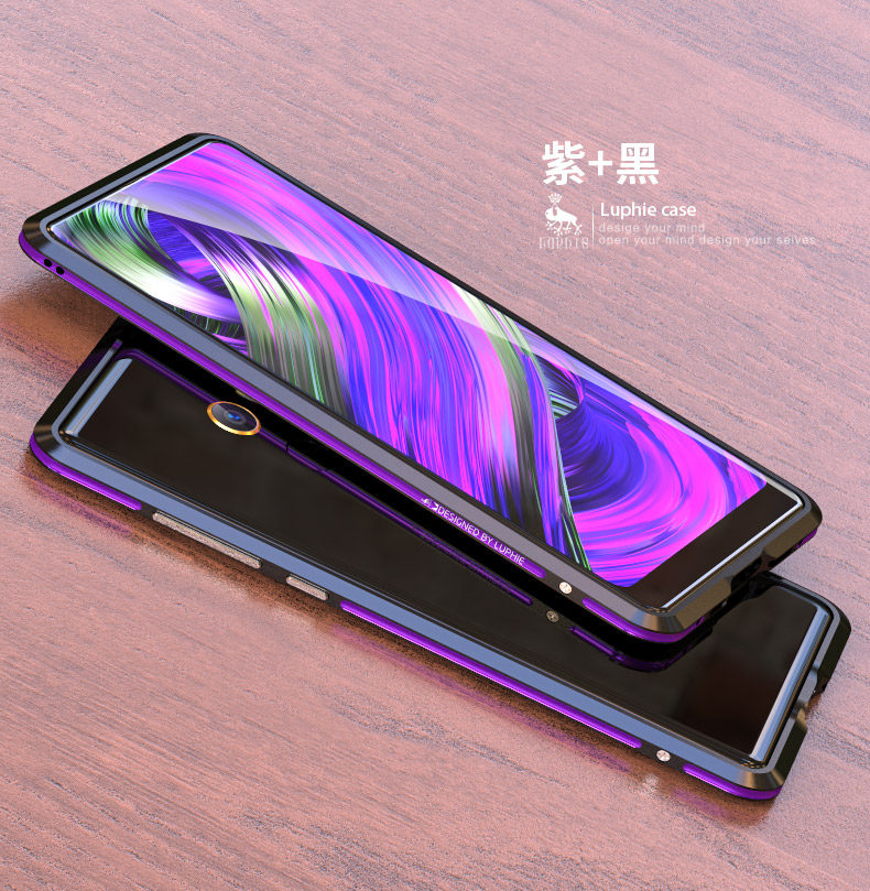 Luphie Bicolor Blade Sword Slim Light Aluminum Bumper Metal Shell Case for Xiaomi Mi MIX 2