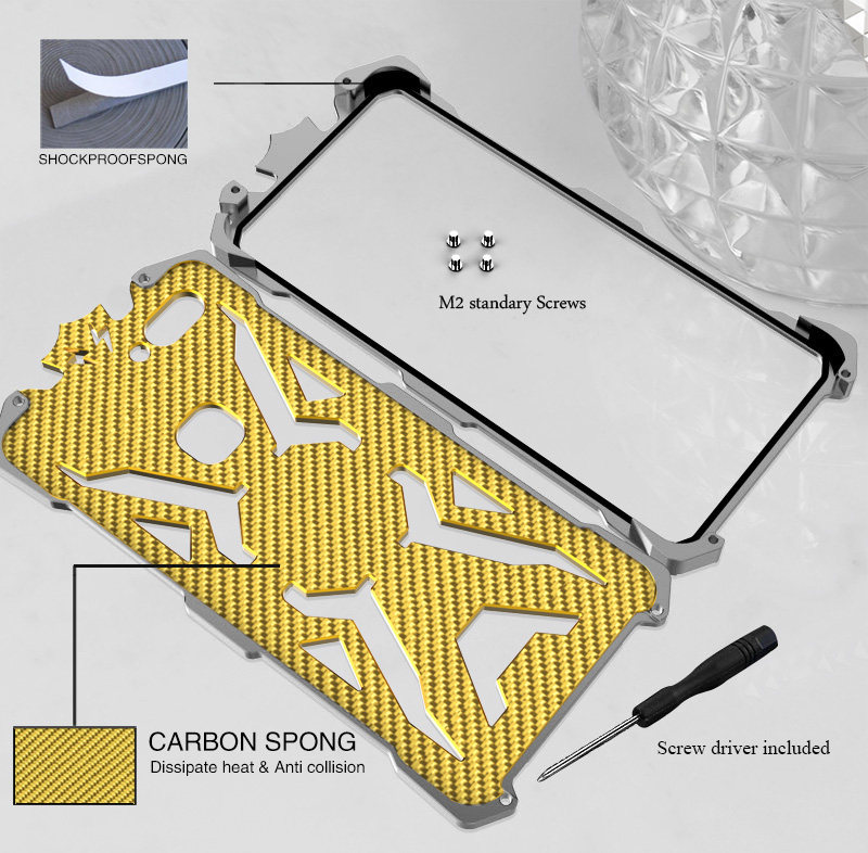 SIMON THOR Magnetic Bracket Aviation Aluminum Alloy Shockproof Armor Metal Case Cover for Gionee M7