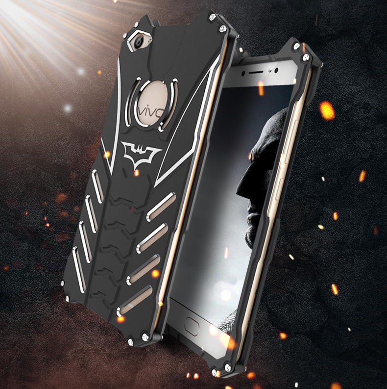 R-Just Batman Shockproof Aluminum Shell Metal Case with Custom Stent for vivo X9 Plus & vivo X9