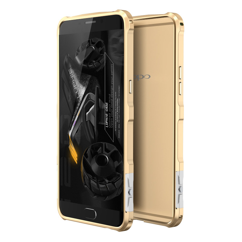Luphie Halberd Rotary Snap Slim Light Aluminum Bumper Metal Shell Case for OPPO R9s Plus & OPPO R9s