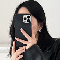 Doudoustore Mirror контур металлическая текстура Небольшая версия тех же серьгов одинаковых серьгов дикие круглые серьги