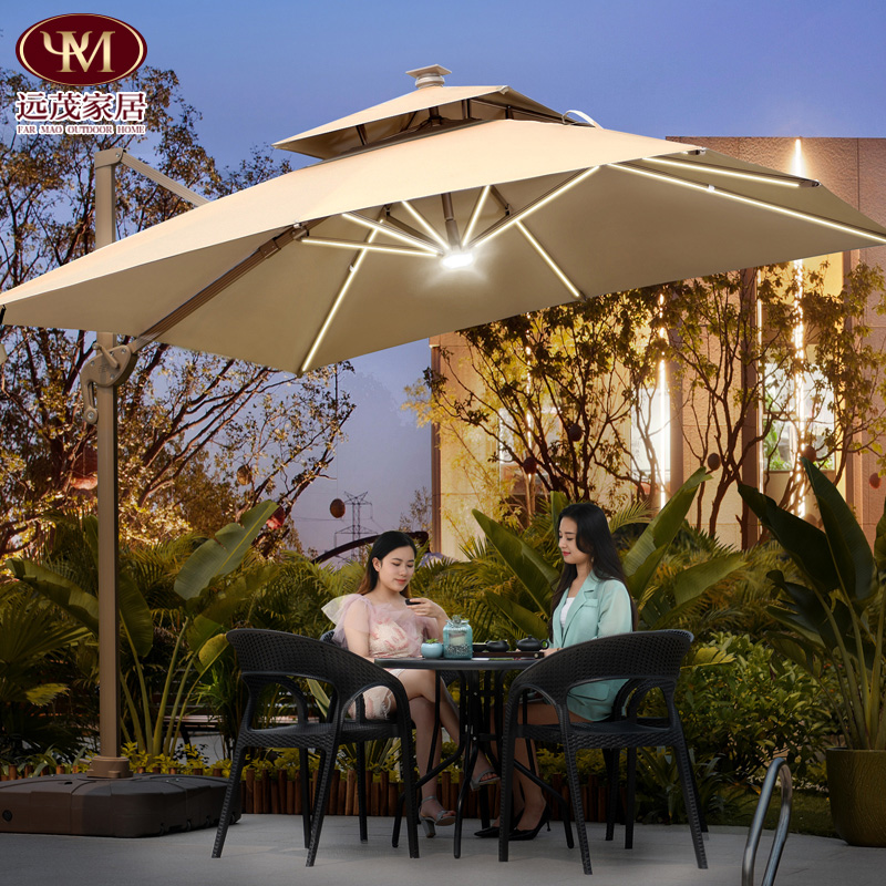 Outdoor beach umbrella Courtyard Umbrella Garden Villa Terrace Large Beach Umbrella 3 m Pendulum stand umbrella outdoor umbrella Rome umbrella