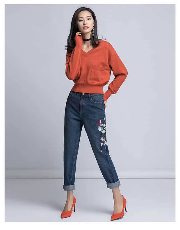 Bán / Hàng dệt kim Mũ trùm đầu nữ Thời trang mới của Hàn Quốc Joker Pocket Áo len ngắn mùa đông và mùa đông 15619 áo khoác len nữ ngắn