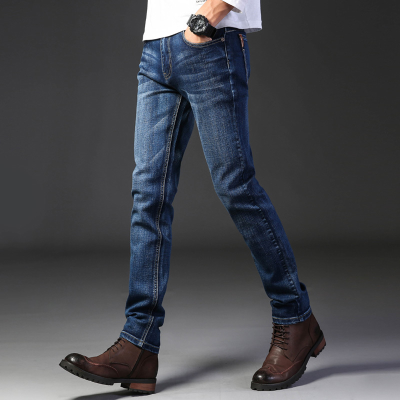 Small Size 26-27 Men's Jeans Straight Slim Fit Small Straight-Leg Pants 160 Short Height Youth S Size XS Long Pants