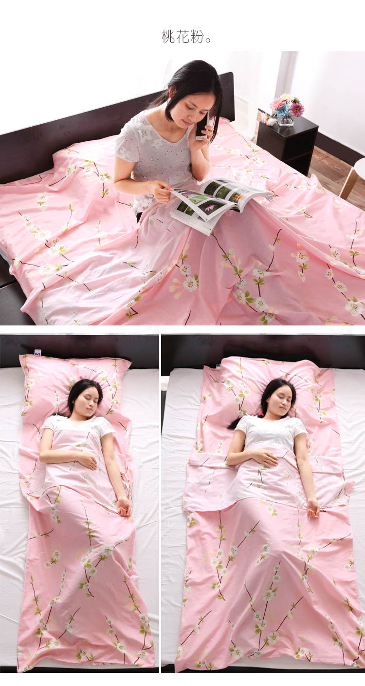 Du lịch trên bẩn túi ngủ cotton trong nhà dành cho người lớn khách sạn khách sạn vệ sinh chống bẩn quilt bìa du lịch xách tay đơn đôi