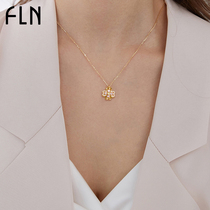 Four-leaf clover 2020 new necklace female choker sterling silver rose color gold Valentines Day gift to girlfriend
