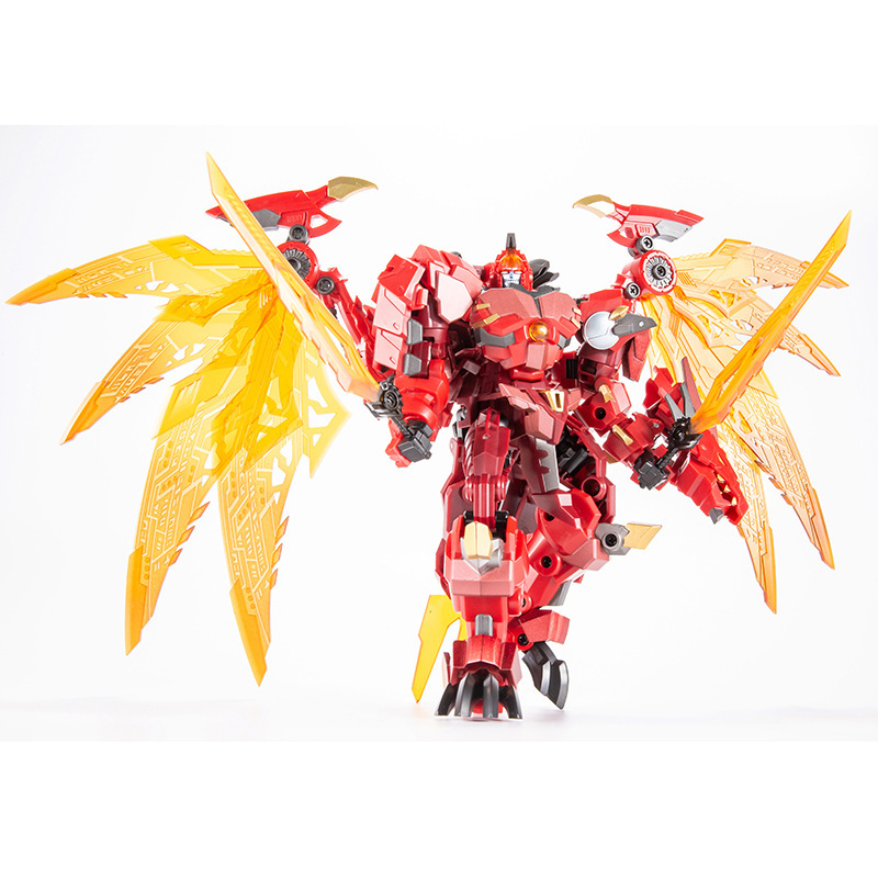 In-Stock Jinbao Transforming Toy Small-Scale Fire-Breathing Dragon King Kong 8871 Red Dragon Boy Robot Model