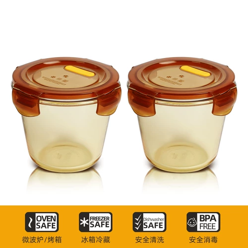 Коробка для консервации янтарной стекла может принести микроволновую печь для супа для крышки для обогрева офисных рабочих