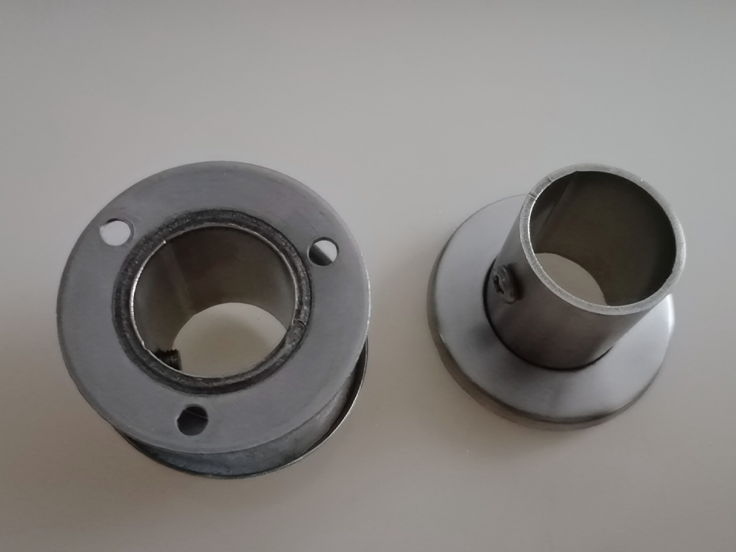 Stainless Steel No-Drill Shower Curtain Rod Accessories Shower Rod Flange Bracket No-Installation with Anti-Sagging Thickened Base