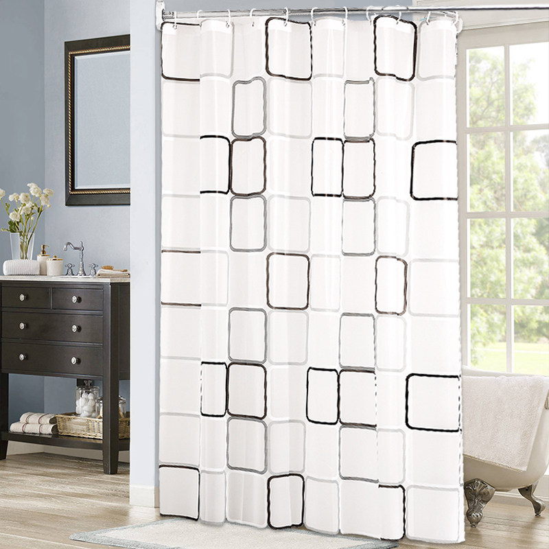 Namelai Waterproof Shower Curtain, Thickened and Mildew-Resistant, No-Drill Bathroom Partition Curtain, Shower Curtain Set