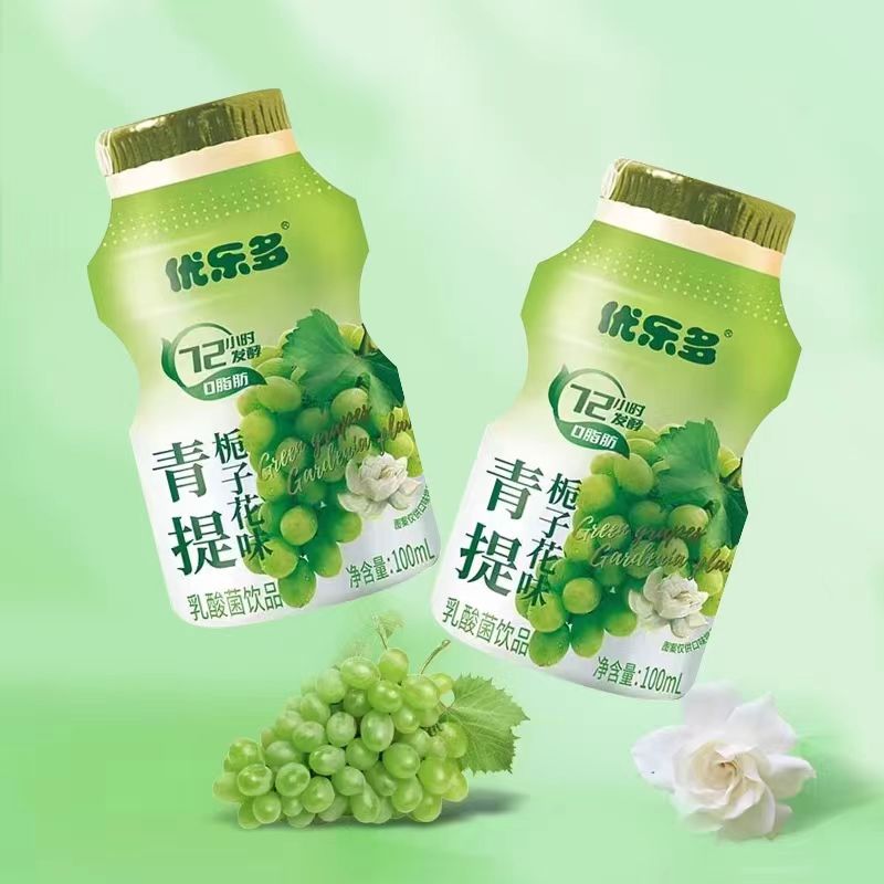 优乐多乳酸菌饮料青提栀子花味100ml*4瓶