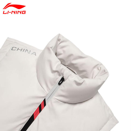 Li Ning 퀼트 조끼 국가 대표팀 후원 버전 2023 가을, 겨울 남성과 여성을위한 새로운 스타일 방풍 따뜻한 재킷 탑