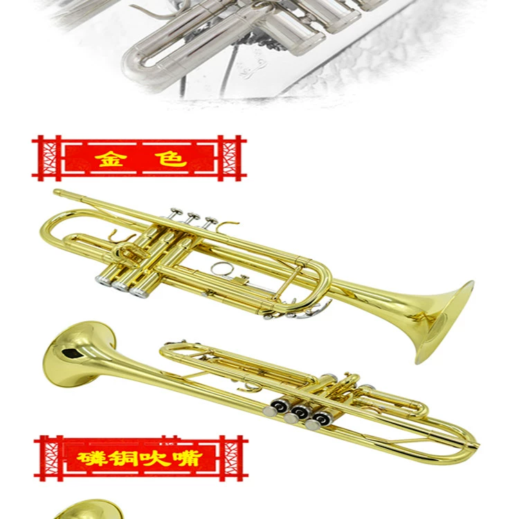 Đài Loan Weiman Nhạc cụ nhỏ B sơn mài phẳng mạ vàng cho người mới bắt đầu phân loại chơi chuyên nghiệp - Nhạc cụ phương Tây