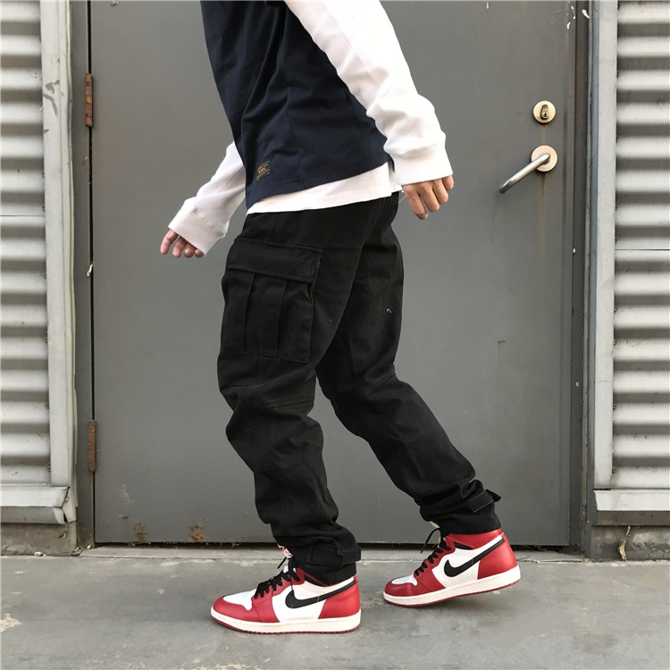 Mỹ mùa đông ngụy trang HIP-HOP cộng với quần nhung lỏng cộng với phân bón XL nam triều dày độn quần jogger kaki nam