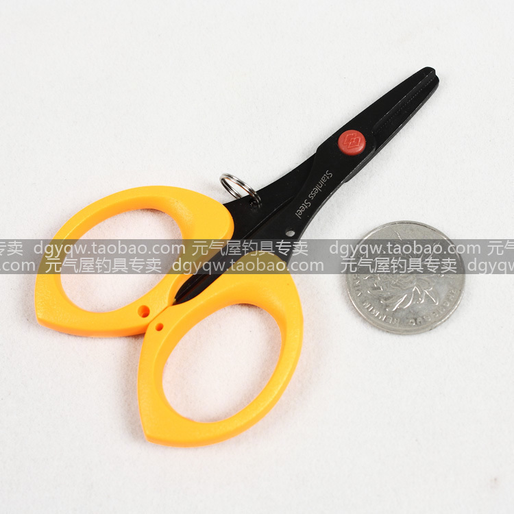 Taiwan Happy Fishingpe line stainless steel serrated fishing scissors Powerful horse lead leather scissors CK007