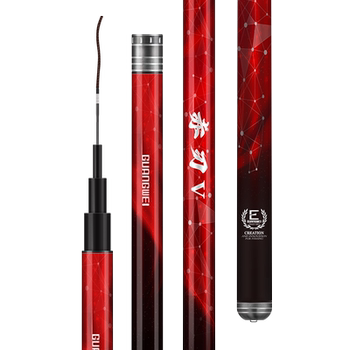 Guangwei red blade carbon fishing rod crucian carp super light 28
