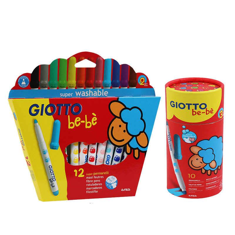 Italy imported GIOTTO children's washable 61012 color thick head watercolor pen marker pen color toy