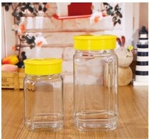 Honey bottle glass bottle 1kg pet food jar 2kg thick transparent packaging honey sealed jar