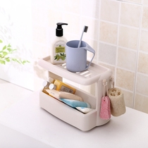 Cabinet storage box with hook Kitchen supplies Finishing shelf Desktop seasoning rack Sink sundries storage basket