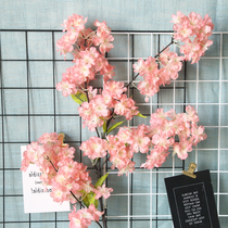 Long Branches Simulation Cherry Blossom Peach Blossom Landscape Tree Accessories Fake Flower Mall Shop Wedding Event Cloth View Decorative Branches