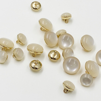 Round Joker pearlescent button metal retro small fragrant wind cheongsam button skirt shirt sweater coat women