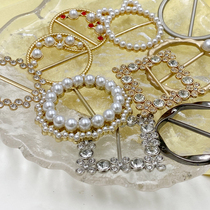 Summer corner knotting buckle hem adjustment buckle shirt silk scarf buckle waist buckle Joker decorative windbreaker dual-purpose buckle