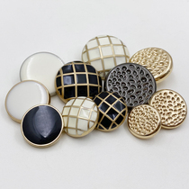 Round metal button button button shirt coat sweater coat button decoration retro suit golden cuff trench coat