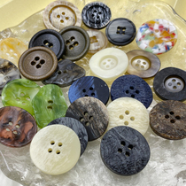 Shirt button Womens color trench coat button resin round novelty coat top Joker dress decoration button