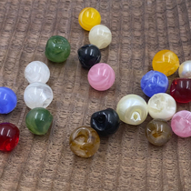 Disc buckle cheongsam button retro imitation jade bead shirt spherical multi-color Tang suit Hanfu small round bead button