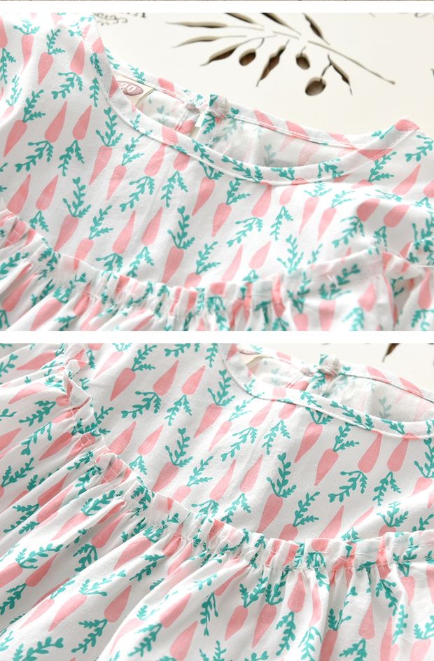 Áo xuân cho bé gái mới 2019 áo dài tay cho bé phiên bản Hàn Quốc áo sơ mi cotton in họa tiết hoang dã quần áo trẻ em hàn quốc