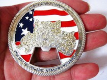 American Rangers Alpha Wolf company Pure copper silver plated commemorative EDC bottle opener beer screwdriver
