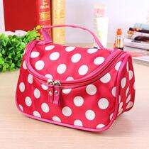 Storage bag portable large capacity polka dot cosmetic bag travel portable small cosmetic bag wash bag waterproof toilet bag